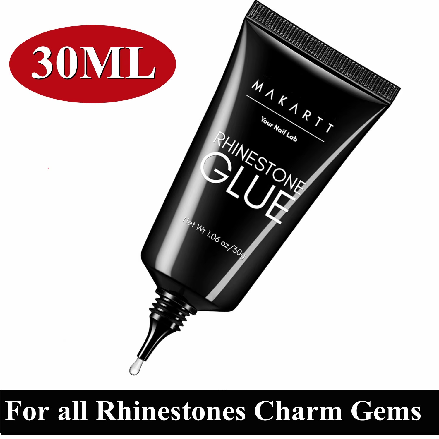 Nail Rhinestone Glue, Gel Nail Glue for Rhinestones for 3D Design Super Strong A