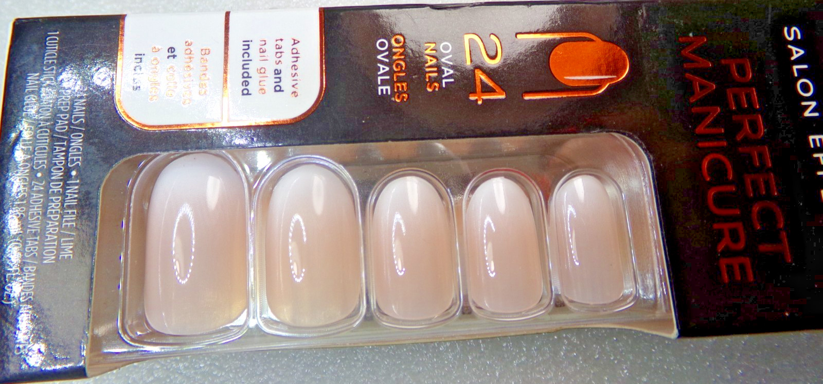 Sally Hansen Nails Medium Nude with White tipped Ombre