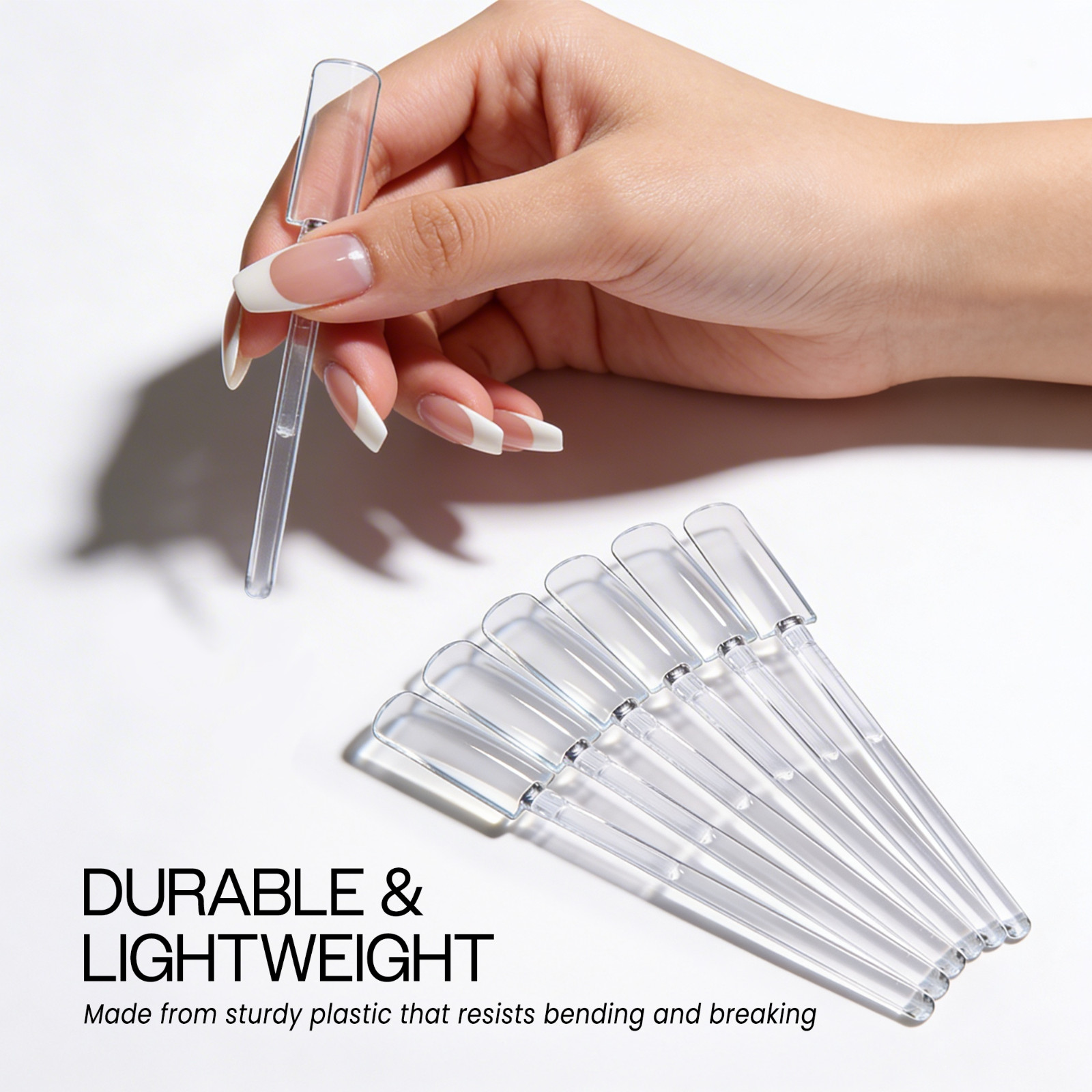 100pcs Beauticom Refill Clear Plastic Extra Nail Art Color Display Tip Sticks