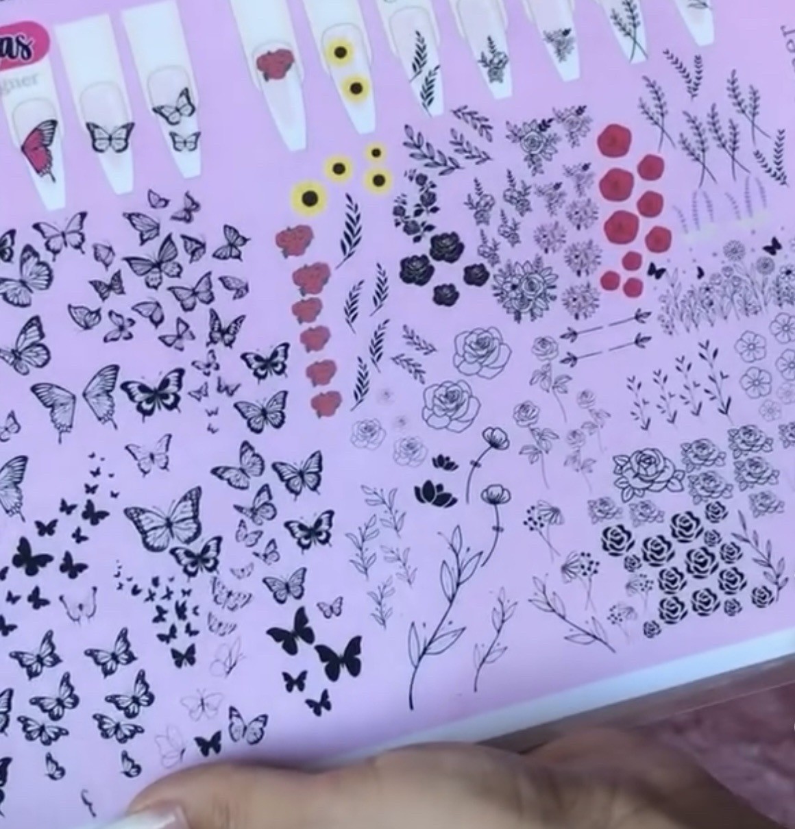 Gel Nail art Practice Mat Reusable decal sticker maker Nail design Worksheet