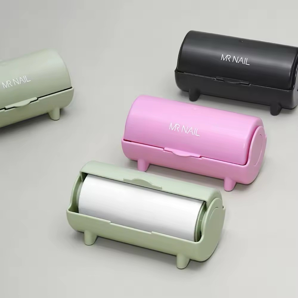 MR NAIL Nail Stamp Cleaning Tool Green Pink Black, Enclosed Dust Cover