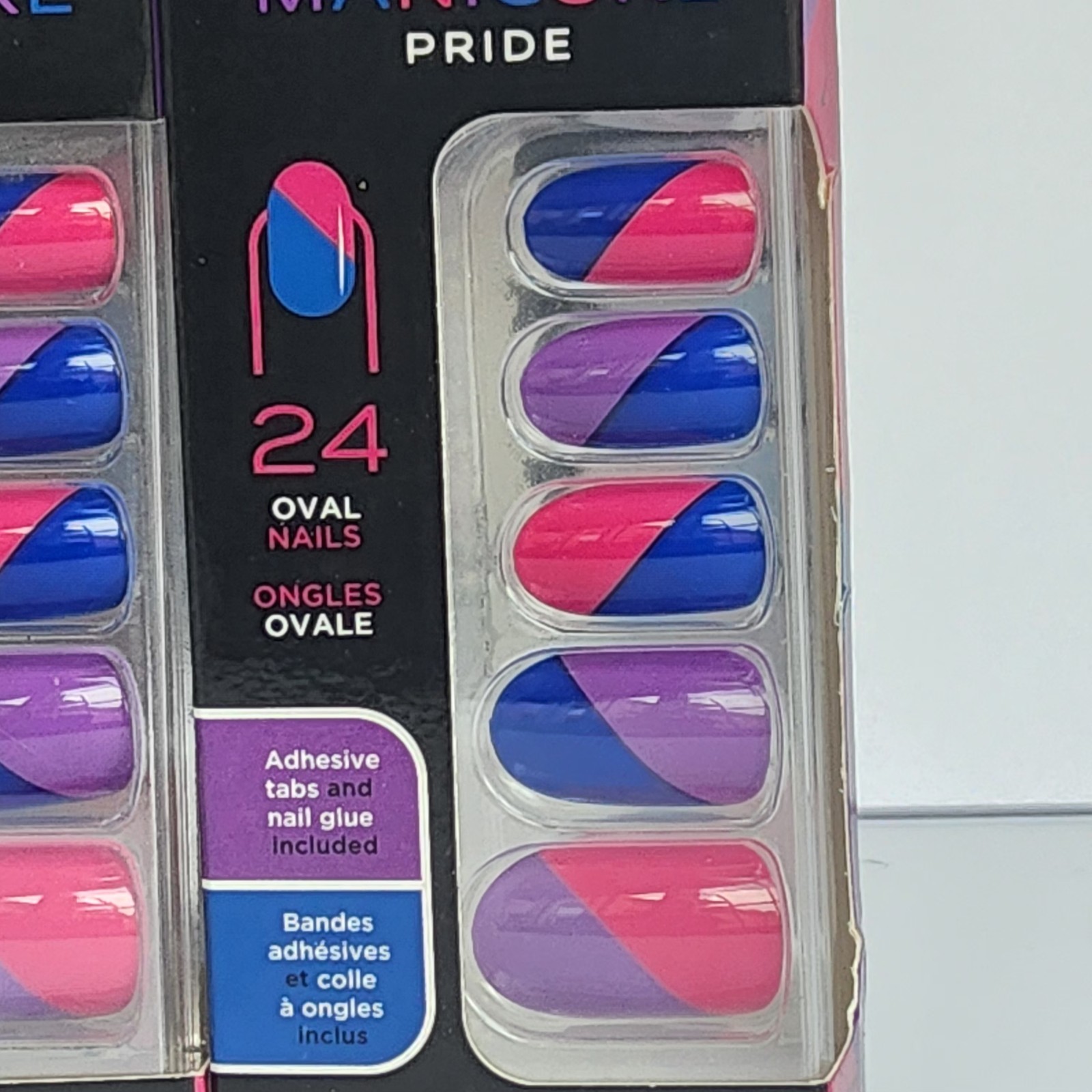 Lot of 4 Sally Hansen Salon Effects Perfect Manicure Press-On Nails PRIDE & more