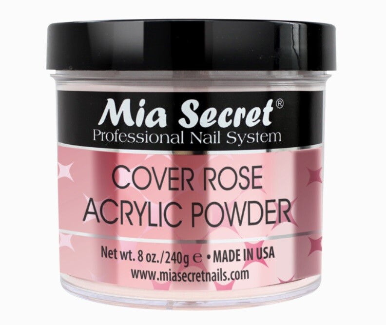 COVER ROSE ACRYLIC 8 OZ POWDER BY MIA SECRET – MADE IN USA