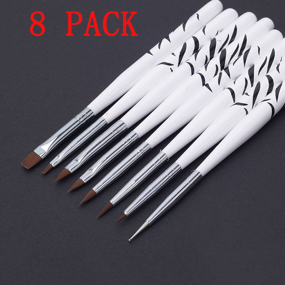 Wood Metal Kolinsky Sable Hair Acrylic Nail Brush Handle for Manicure Tools US