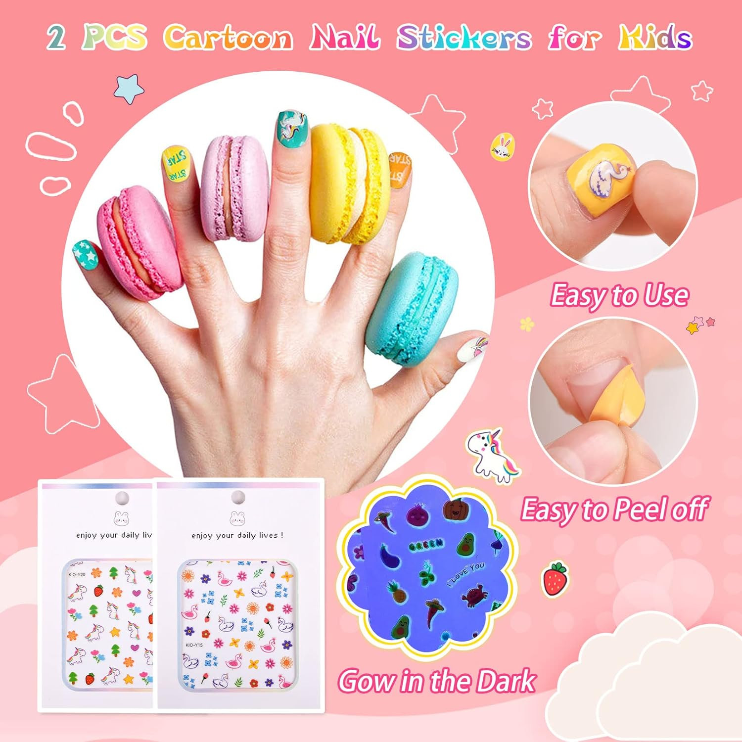 Kids Nail Polish Set for Girls – 12 Candy Colors Safe Toddler Nail Kit with Nail