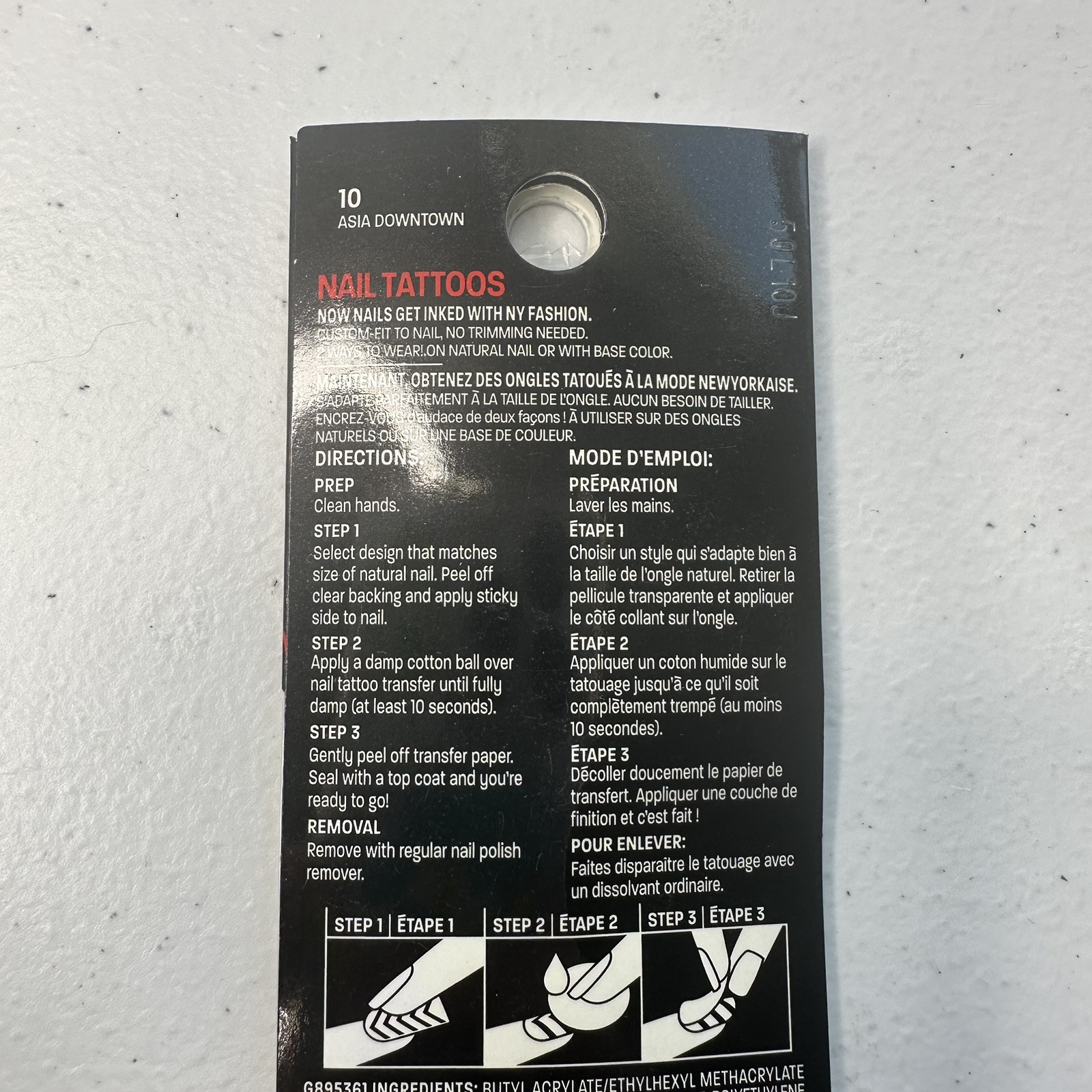 Maybelline Color Show Nail Stickers/Tattoos #10 ASIA DOWNTOWN * Limited Edition