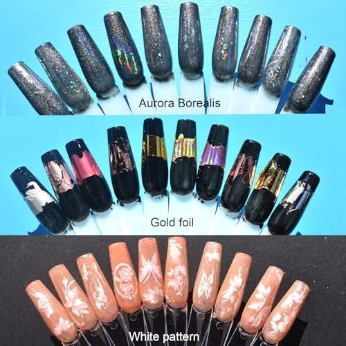30 Rolls Nail Art Foils Set – Holographic, Metallic & Floral Transfer Stickers 3