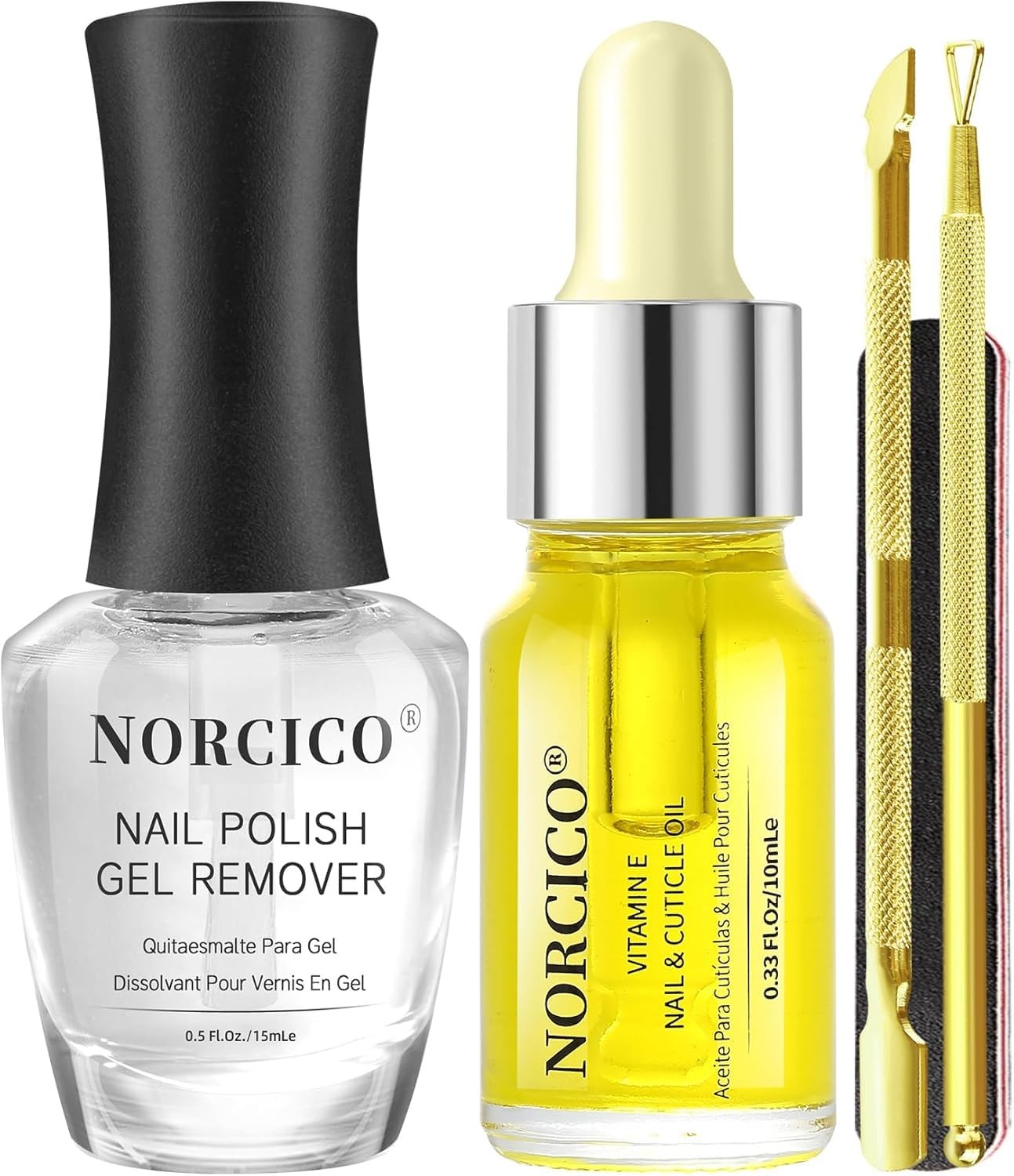 Gel Polish Remover 0.43 Fl Oz (Pack of 2), 1PC & Cuticle Oil