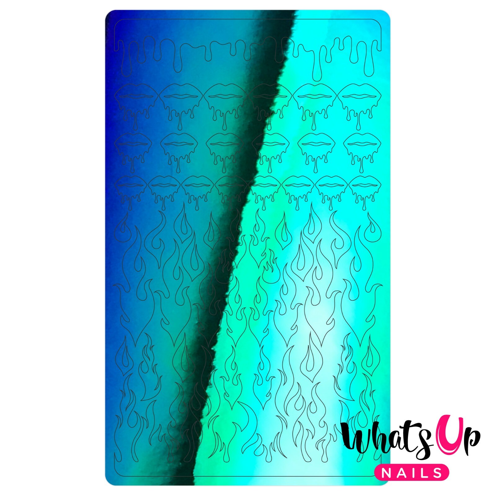 Dripping Flames Stickers (Green) – Daily Charme Collaboration, Nail Stickers