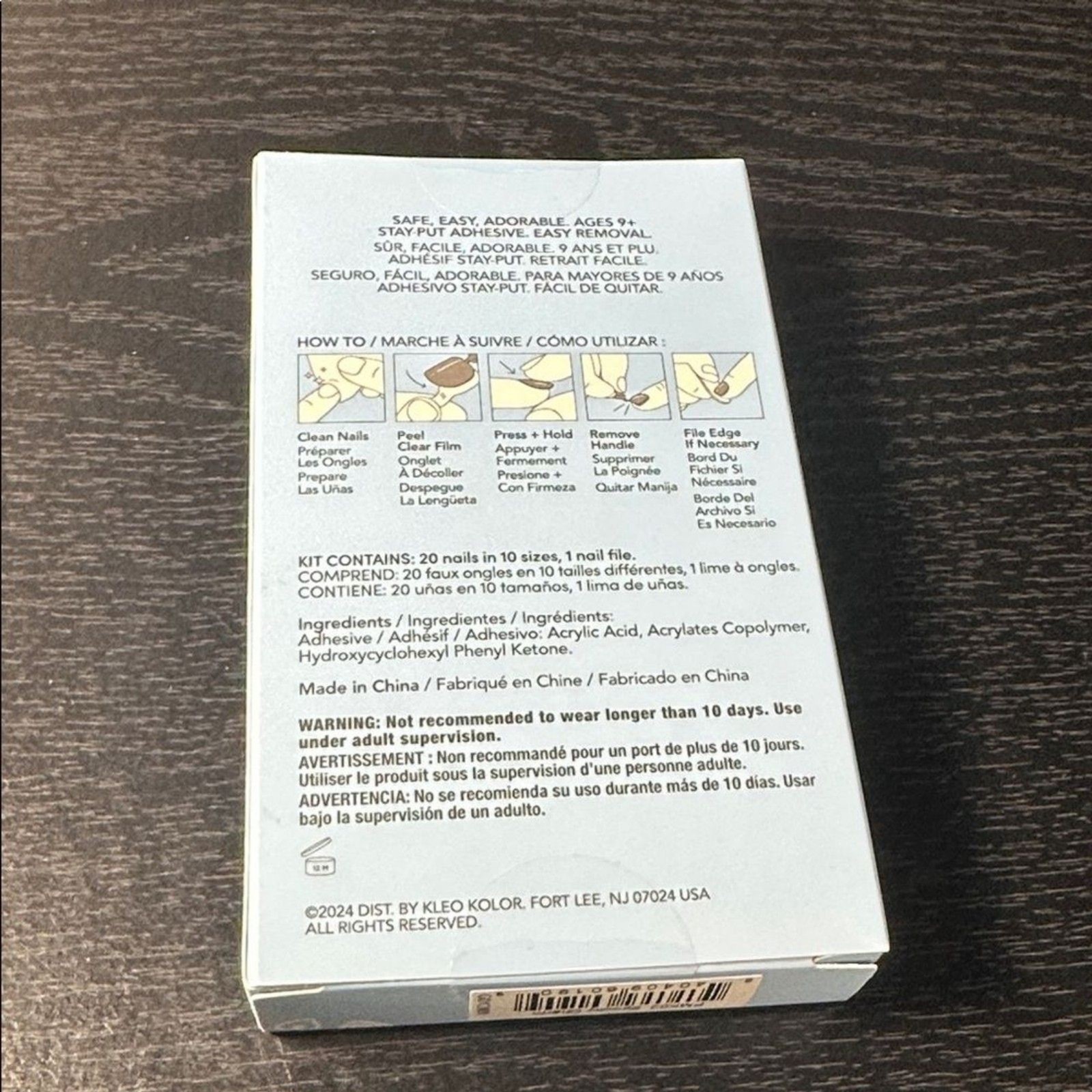 Kleo Kolor Press-On Nails KIDS – Spooky Charm – rec 9+ NIB