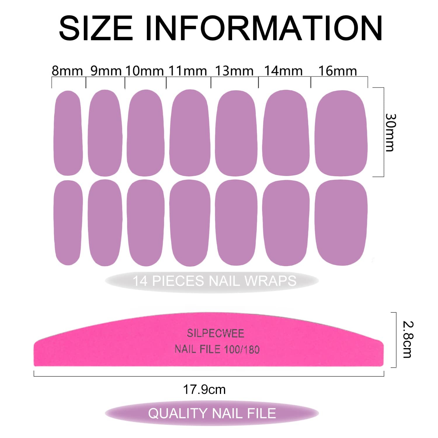 24 Sheets Solid Color Nail Wraps for Women Stick on Nail Polish Strips Self A…