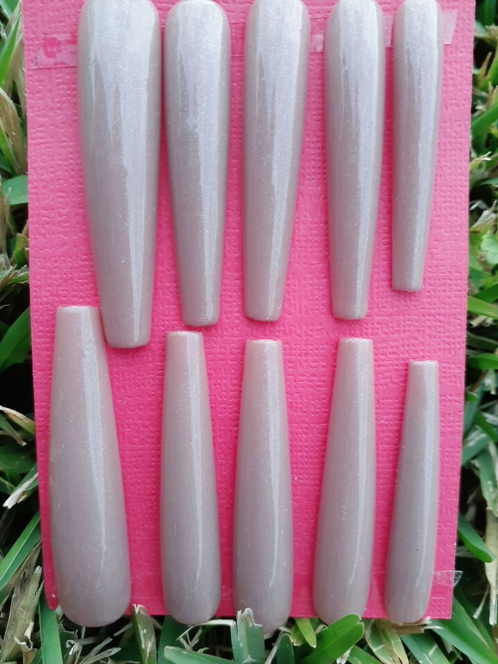 XXXL (3xl) Super Long Extendo Nude Brown Natural Nails-Clearance