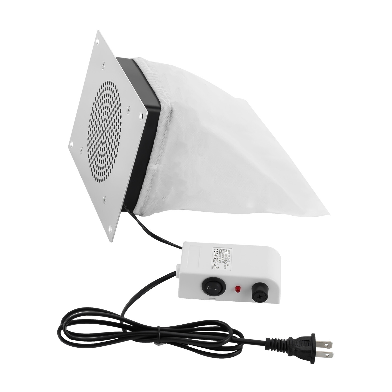 Nail Dust Collector, 110V 6W, 3650 RPM, 4.25 Inch Vacuum Surface, Embedded