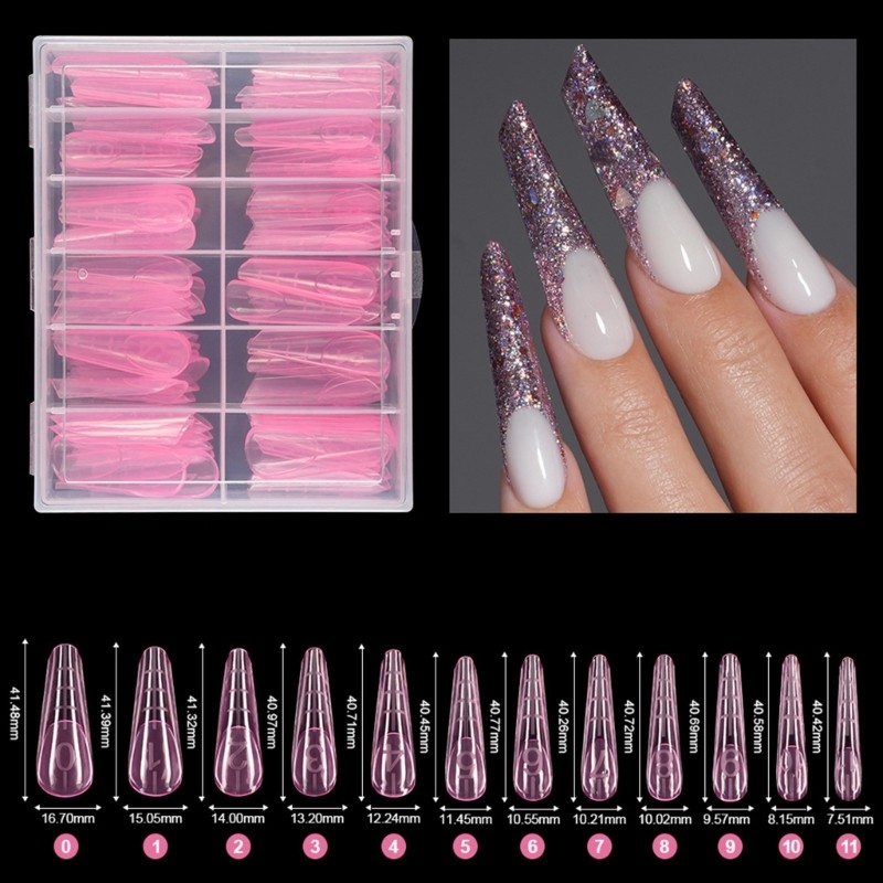 Duals Nail Form Clear Gel Nail Extension Mold with Scale Full Cover UVS Gel Nail