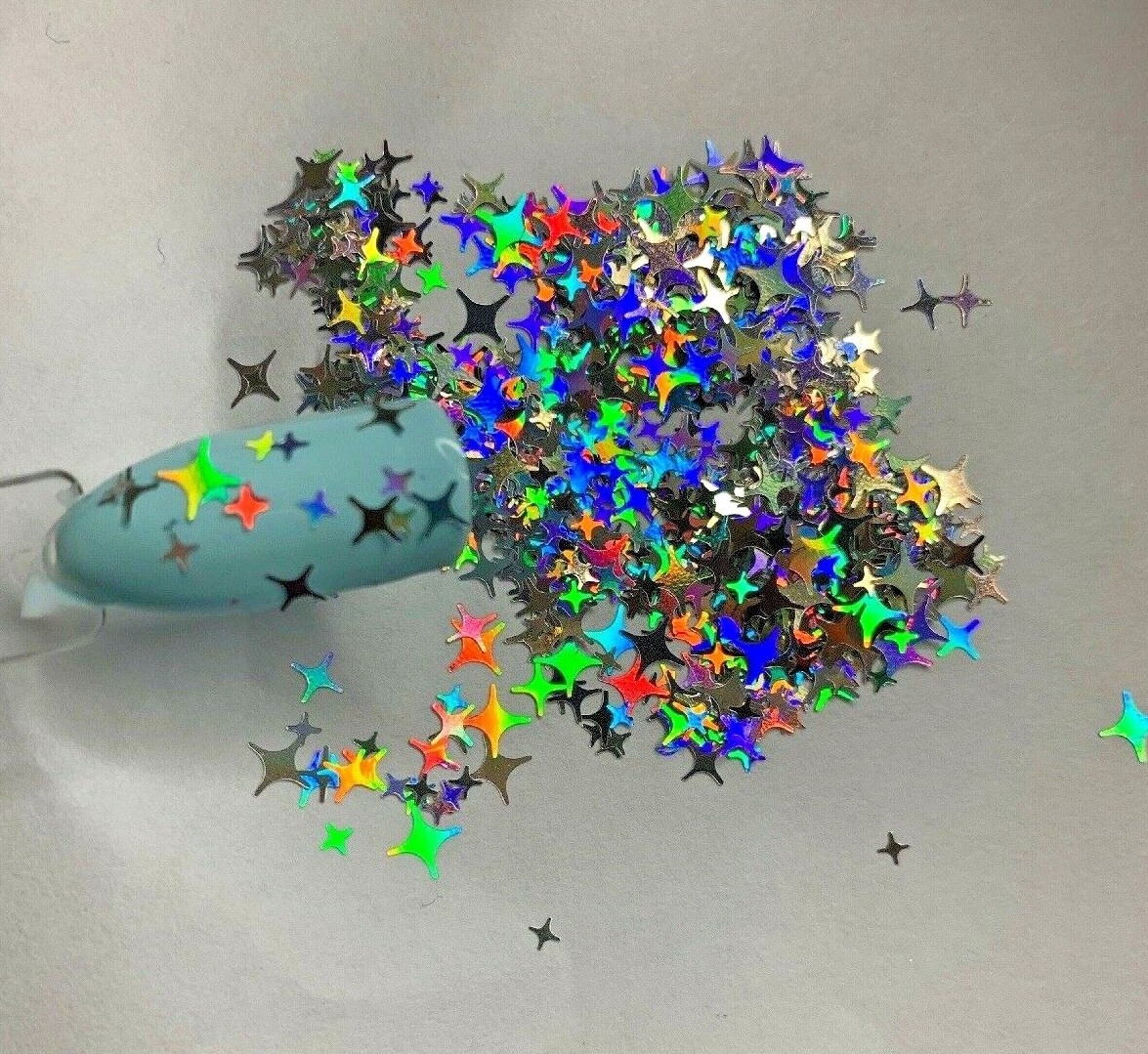 Holographic 4 Point Star Glitter | 1 TSP | Gel Nail Art & Acrylic