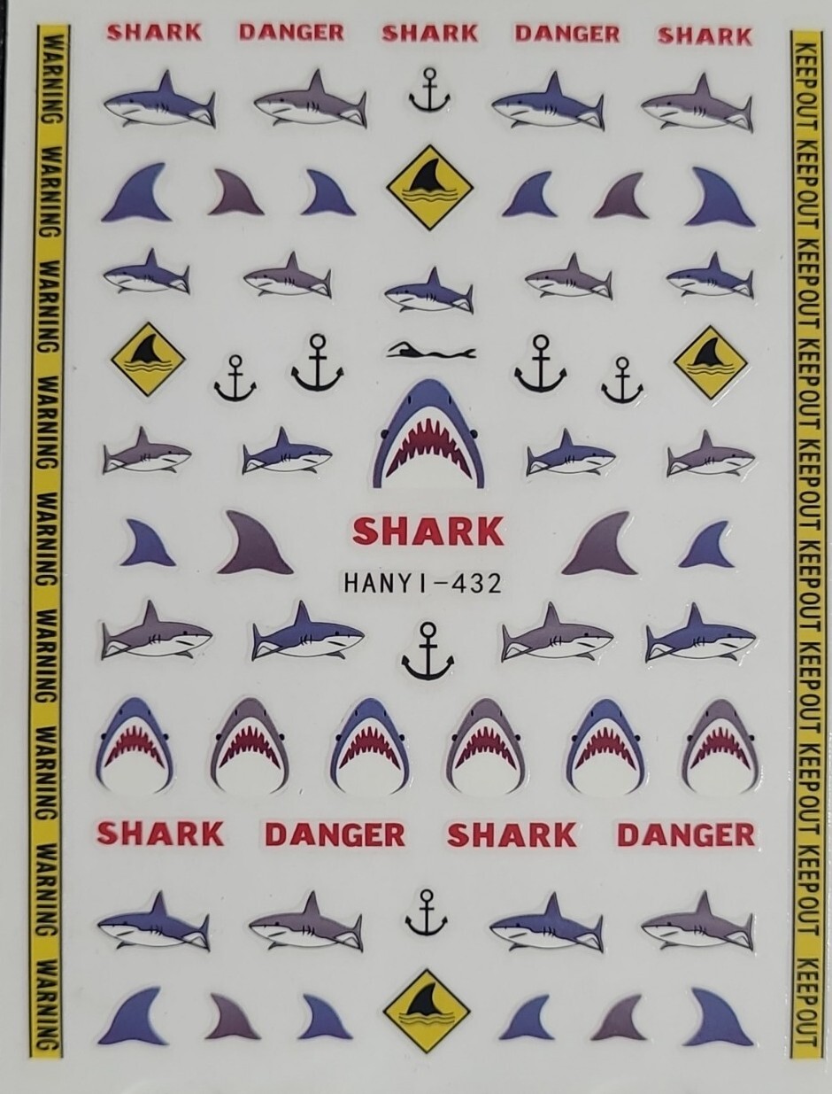 Shark Nail Art Stickers