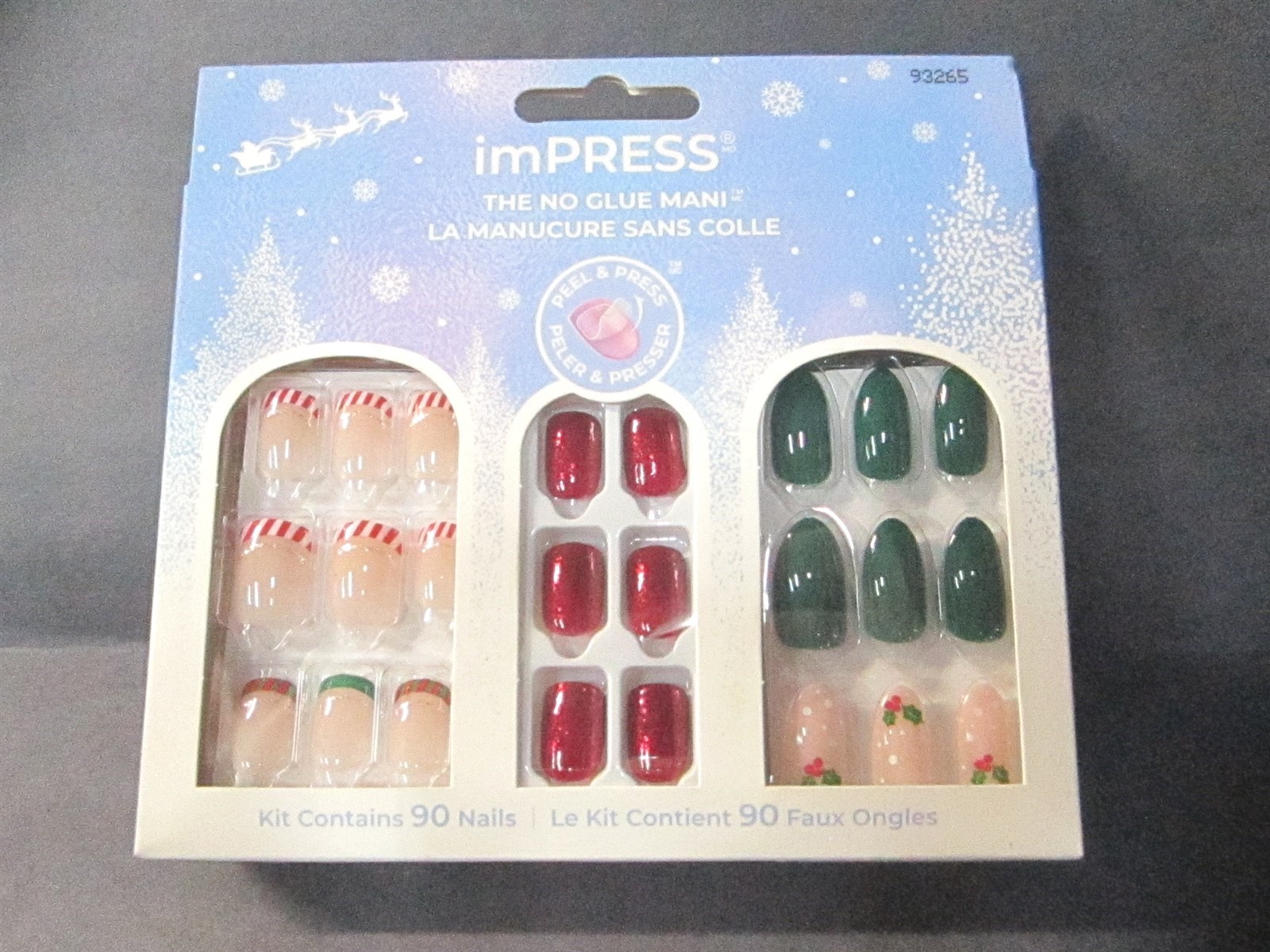 Kiss Impress Limited Edition Holiday Joy Press On Nail Gift Set – 3 Pack