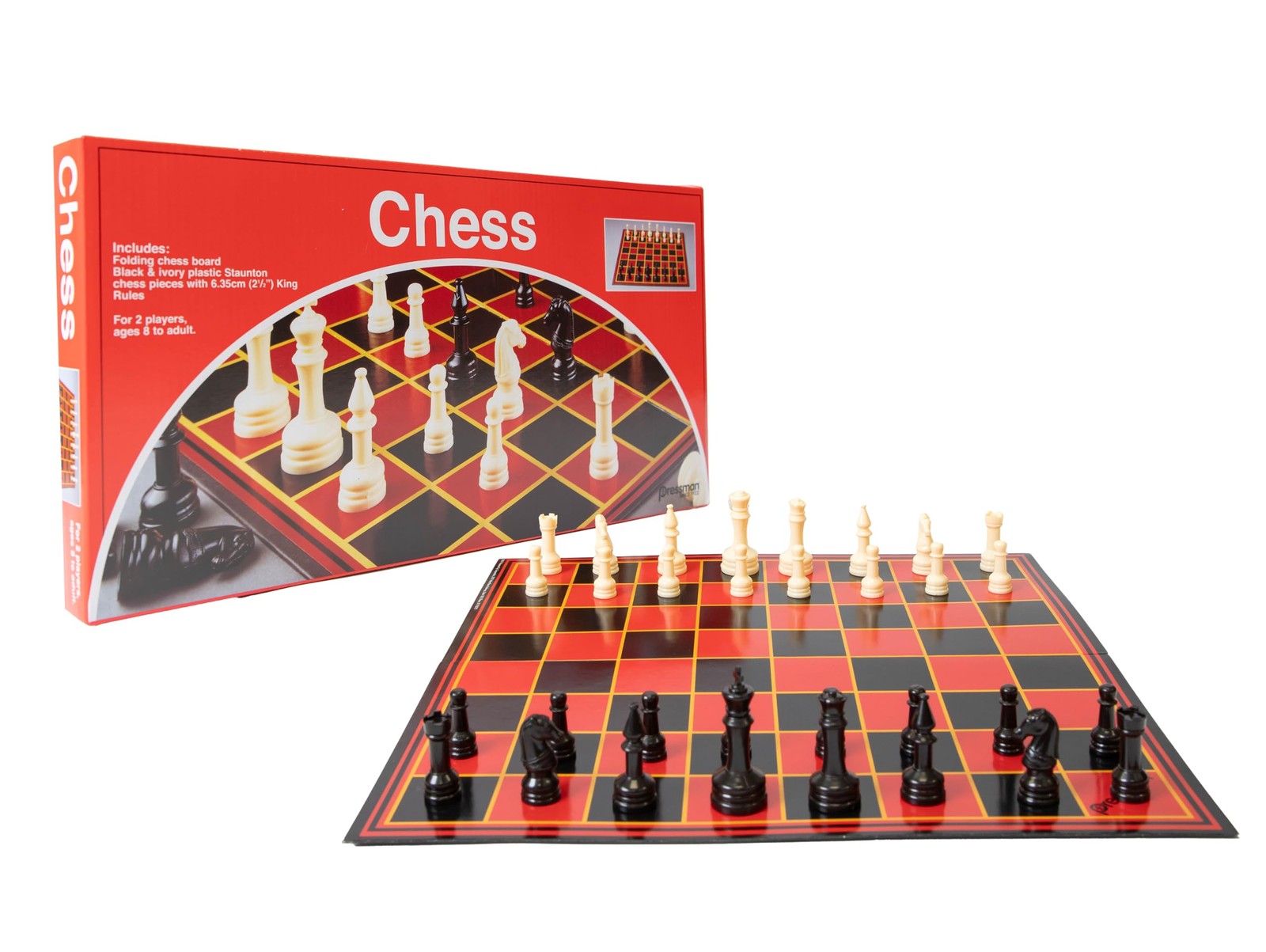 Chess – with Folding Board and Full Size Pieces by Standart,
