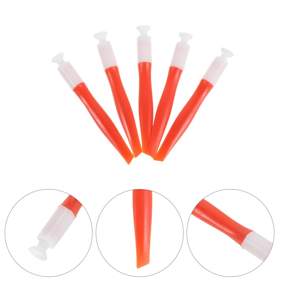 10Pcs Orange Reusable Nail Tip Suction Sticks for DIY Home Nail Art Tool