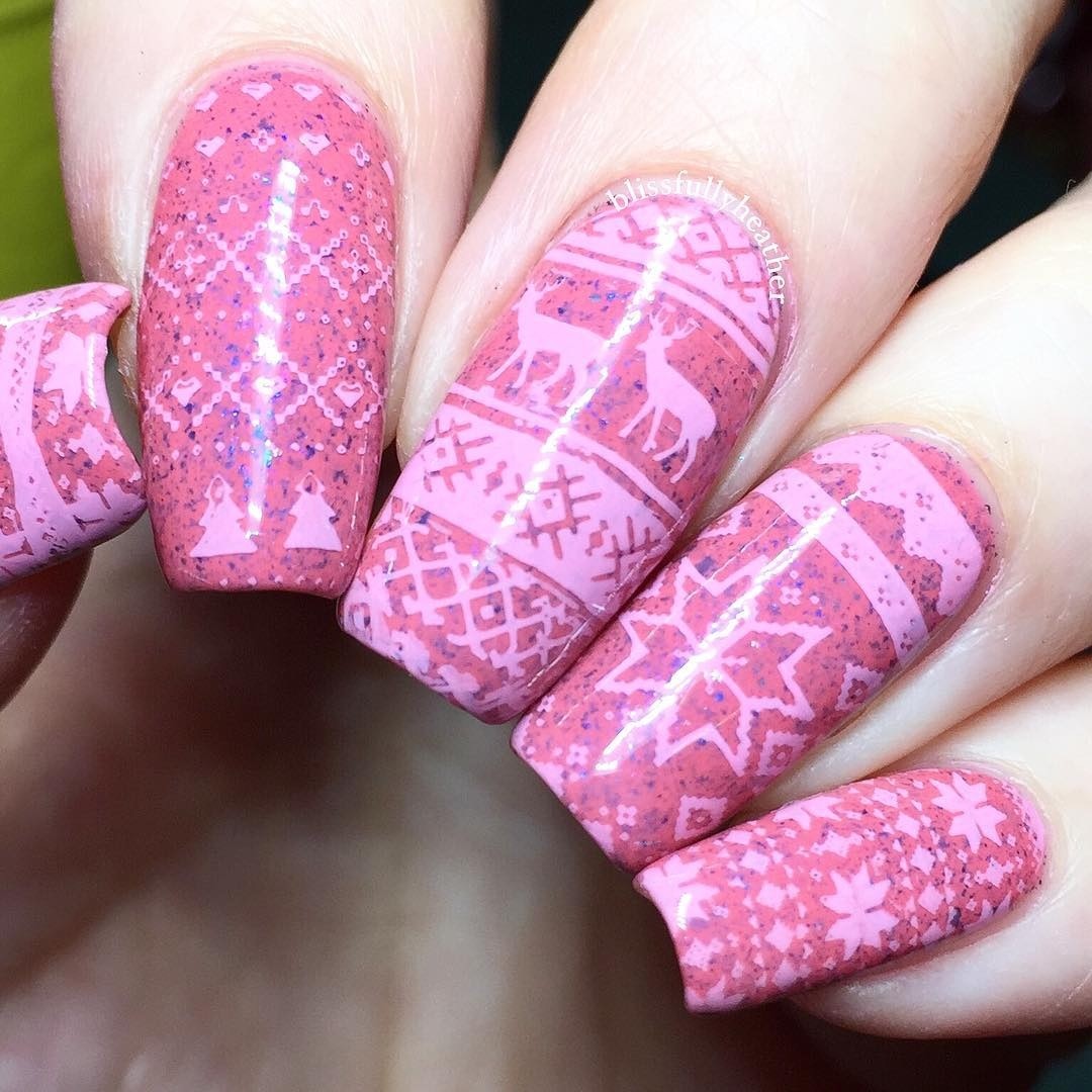 Winstonia Nail Art Stamping Image Plate Christmas WINTER WONDERLAND Holiday Fun