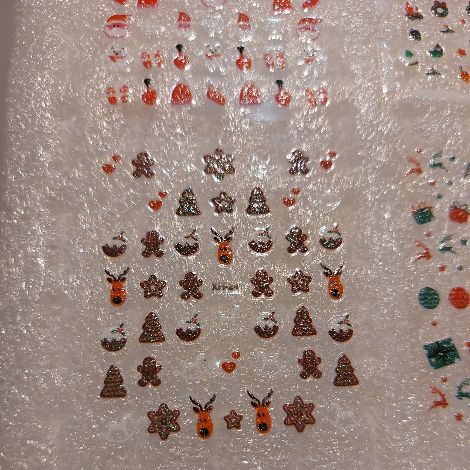 6 X Small Sheets Of Christmas Nail Art Stickers (Dn122) New