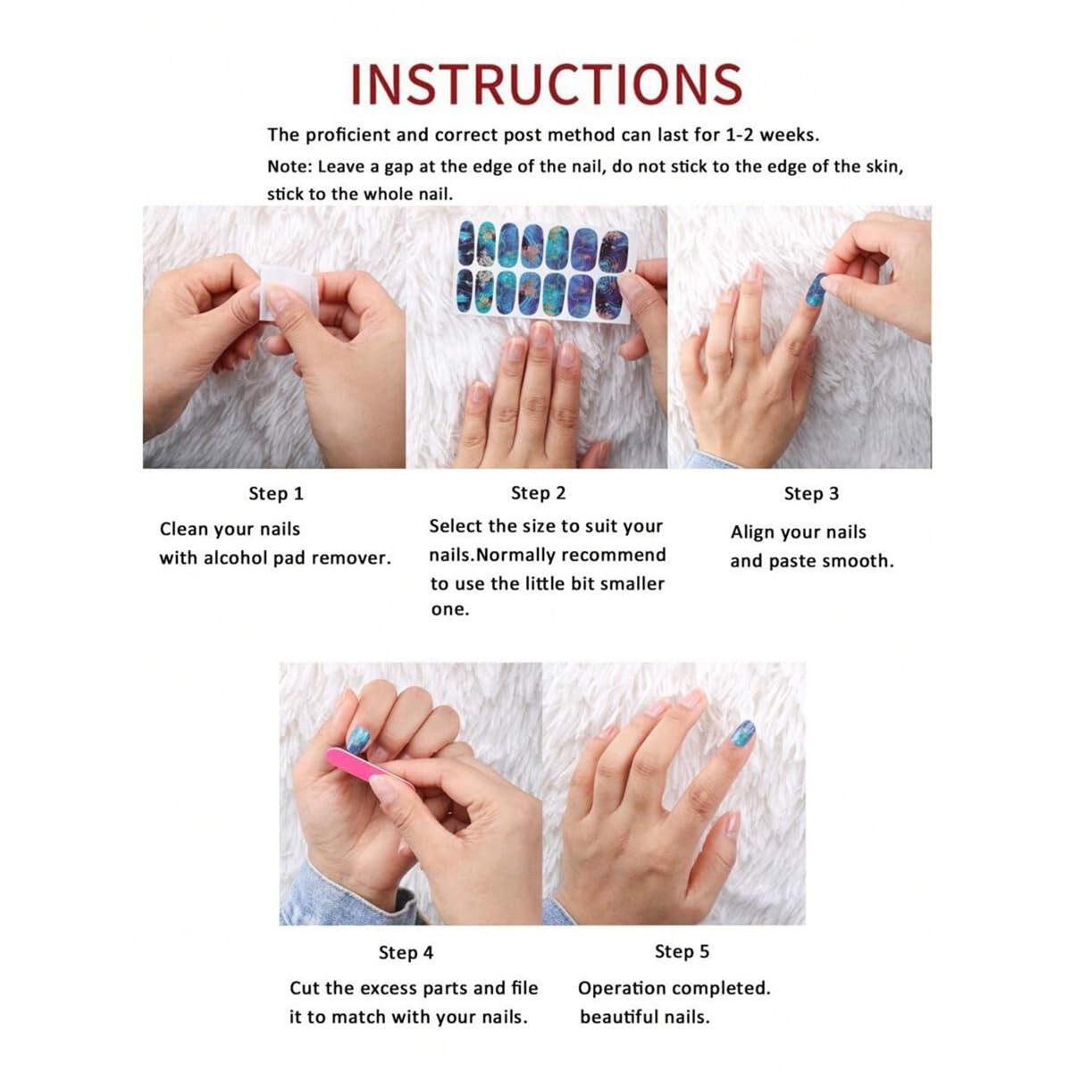 8 Sheets Semi Cured Nail Polish Strips Glitter Gel Stickers Multicolor