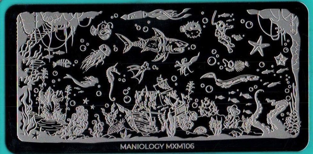 Maniology nail stamping plate MXM105 & 106 HTF