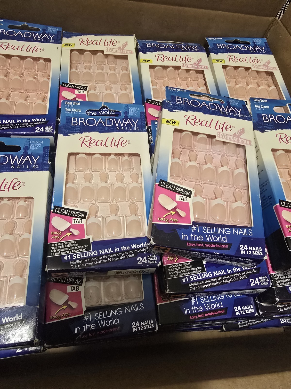 50×24 Kiss Broadway Real Life Real Short Nails 00554, Glue Is Dry