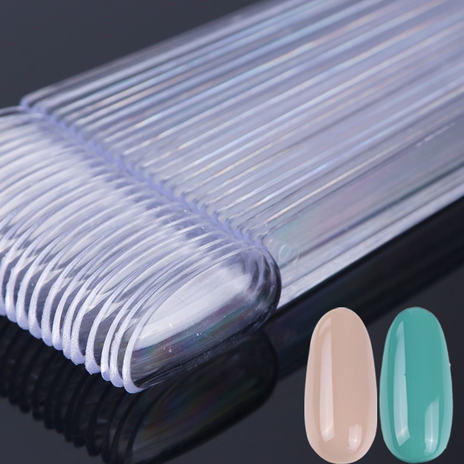 50pcs False Nail Tips Polish Palette Nail Art Practice Fan Color Sticker Display