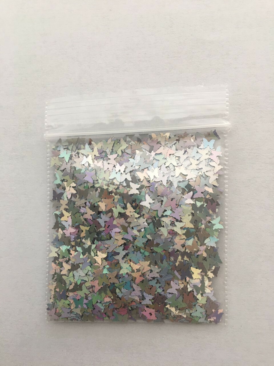 Solvent Resistant BUTTERFLY shape Glitter (Silver) Nail Art Face Crafts 1tsp US