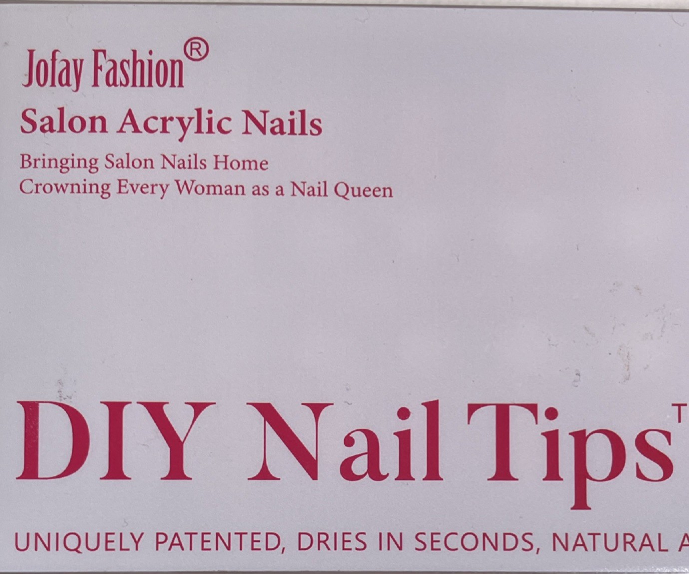 Jofay Fashion Press-On Acrylic Artificial Nails French Pink/White 320 pcs