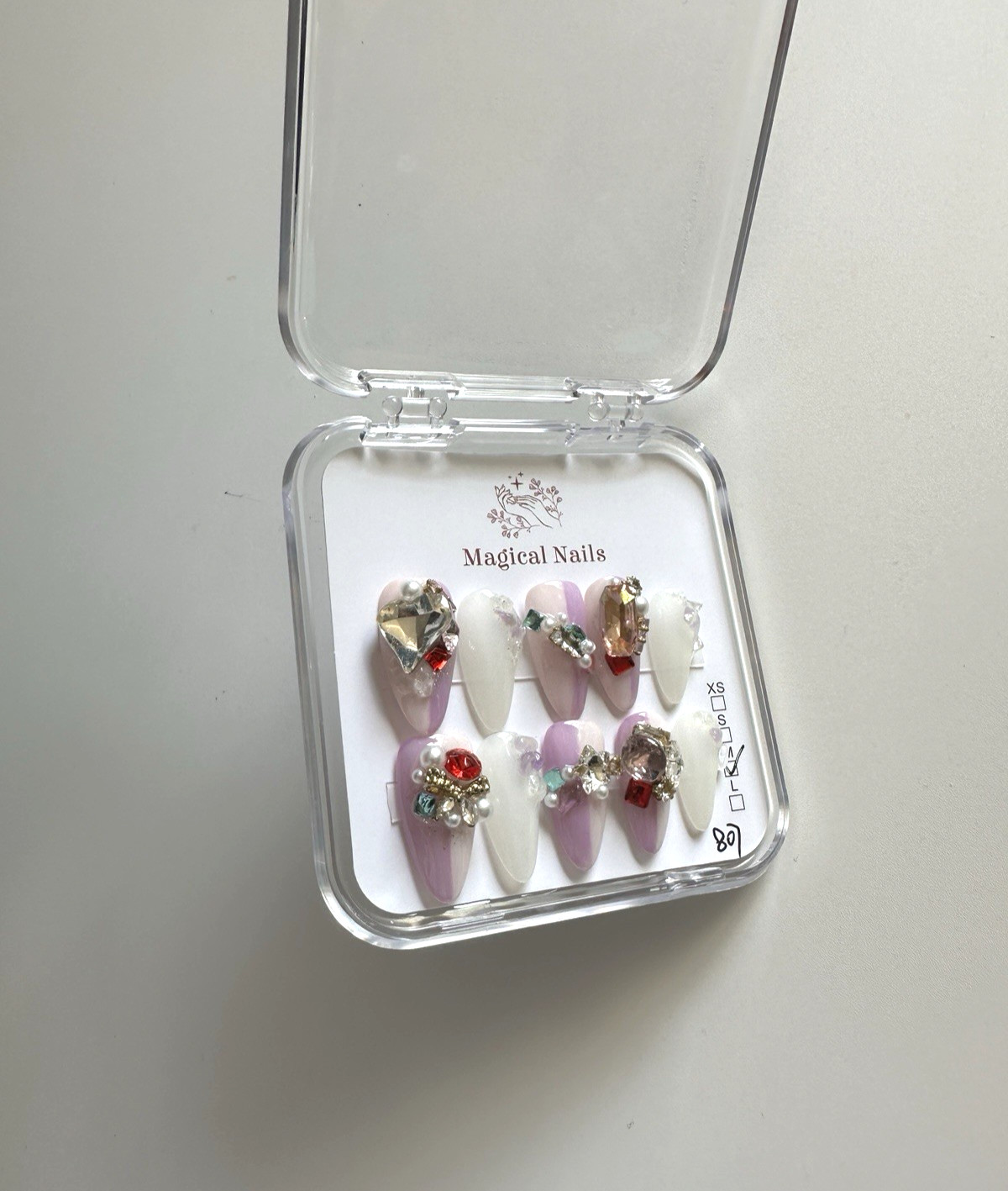 10 Piece 3D Reusable Handmade Press On Nails Quarts Beauty