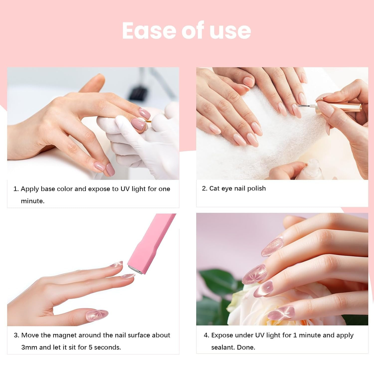 10Pcs Nail Art Stamp Pen Nail Art Flower Stamp Pen with 3 in 1 Nail Magnets Tool