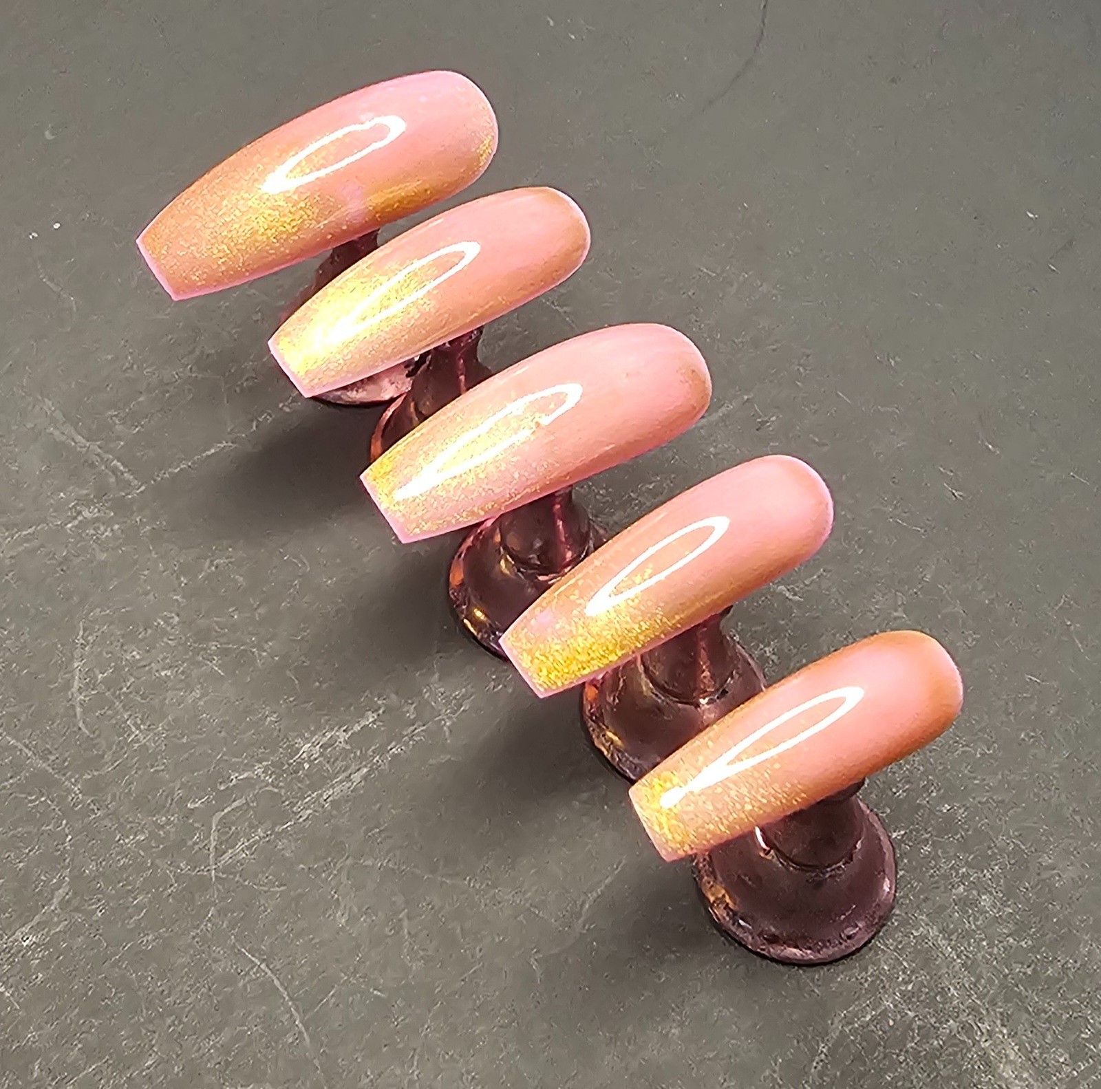 Press-On Nail Set #89: Shimmering Pink