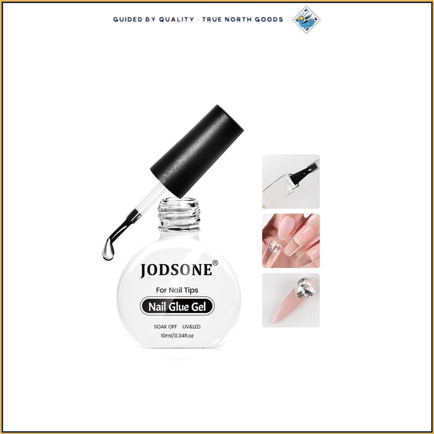 10ml Strong Gel Nail Glue for Tips and Press-On Nails, Long Lasting Adhesive