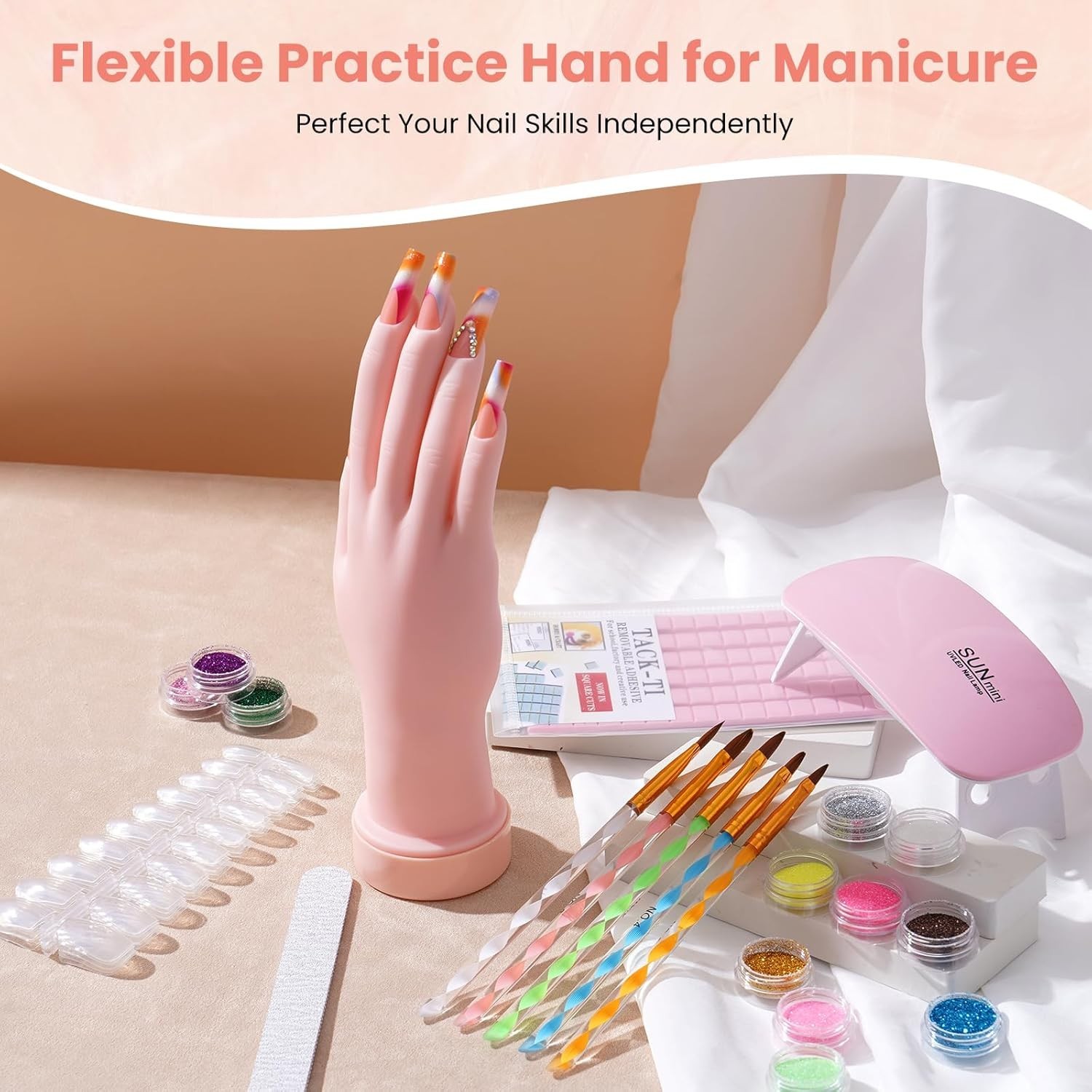 Acrylic Nail Set Professional Powder Drill Liquid Starter Kits Gift Bag Women