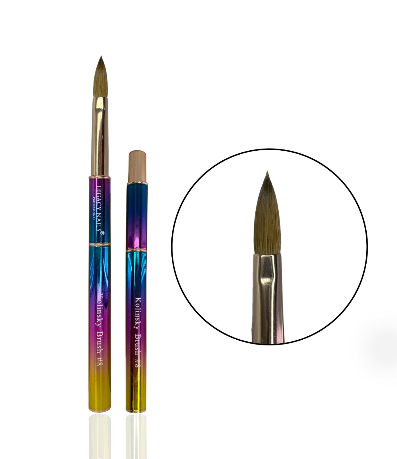 Kolinsky Brush Multicolor #8 | Legacy Nails