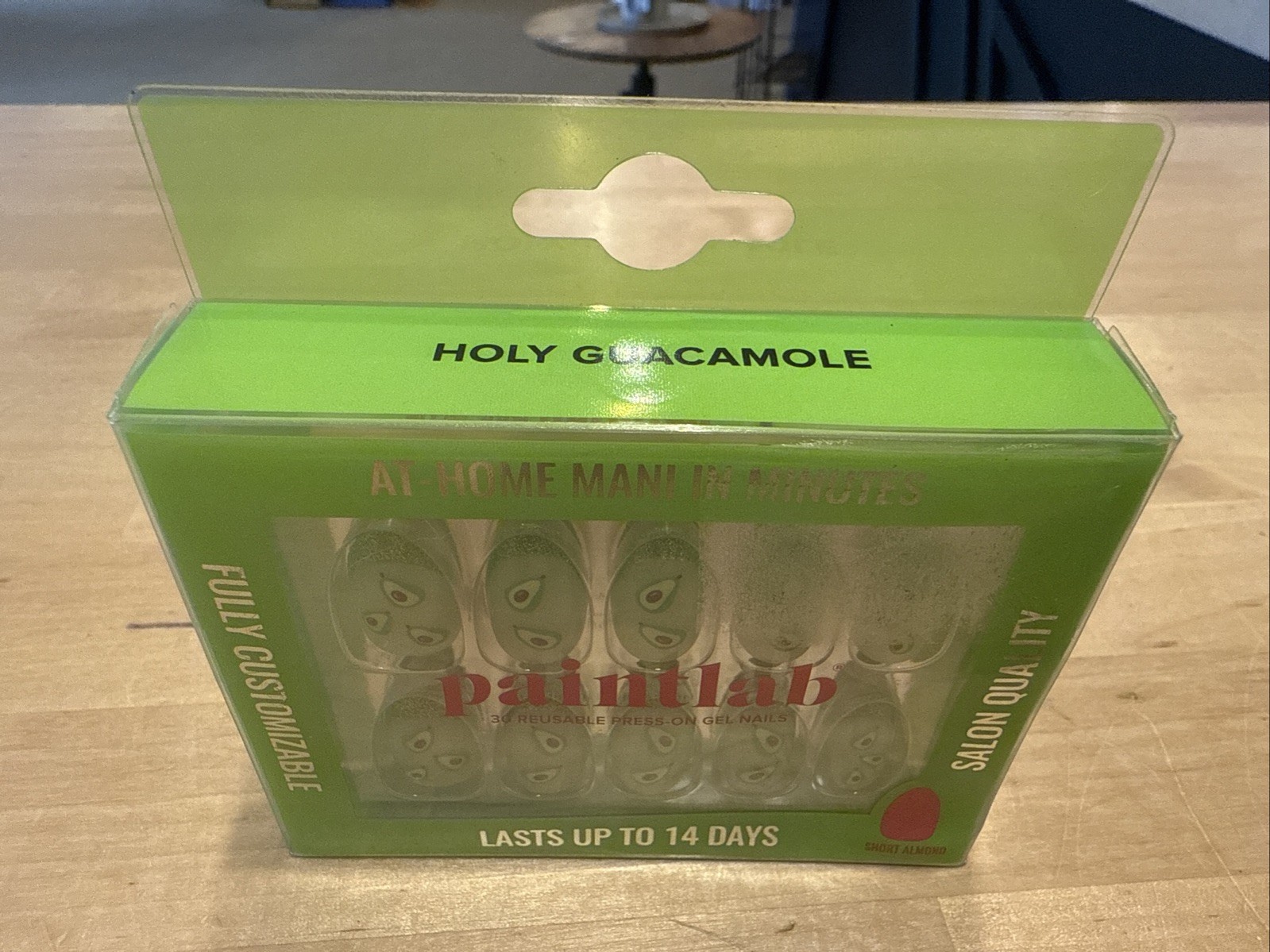 PaintLab Reusable Press-On Gel Nails Kit, Holy Guacamole, 30 Count/New