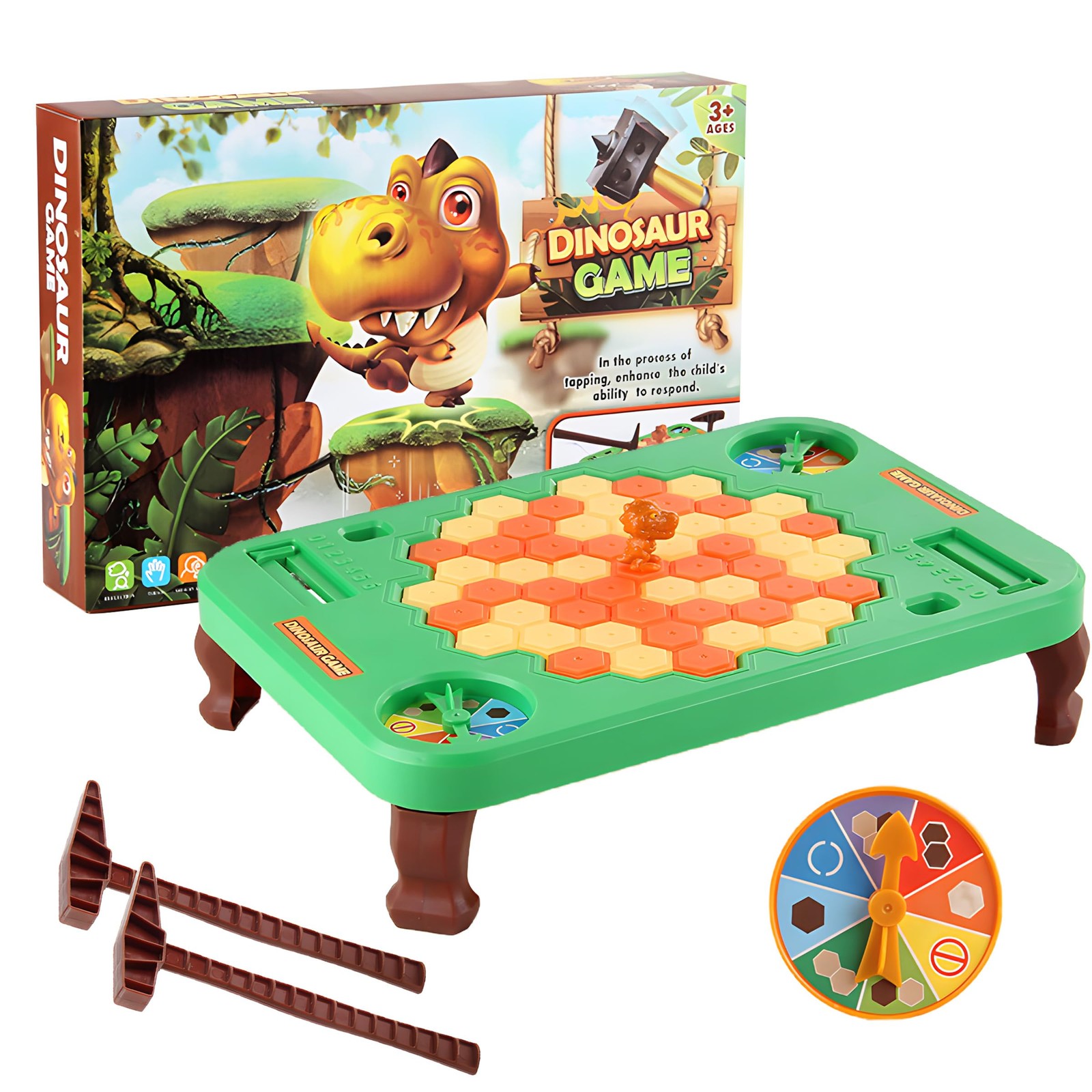 Haugboag Ice Break Save Dinosaur Game for Kids,Break Large, Square-dinosaur