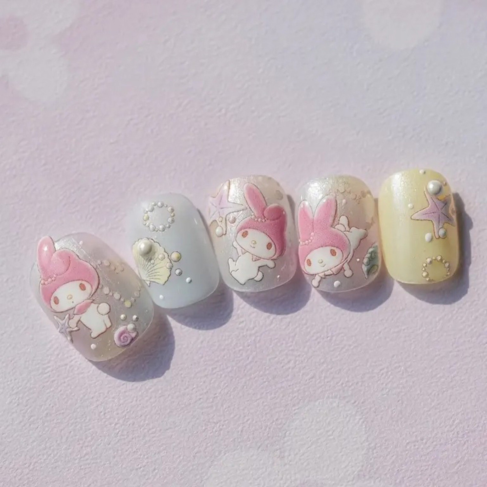 3D Cute Nail Stickers Sanrio Charaters Nail Stickers Nail Supplies for DIY Nail