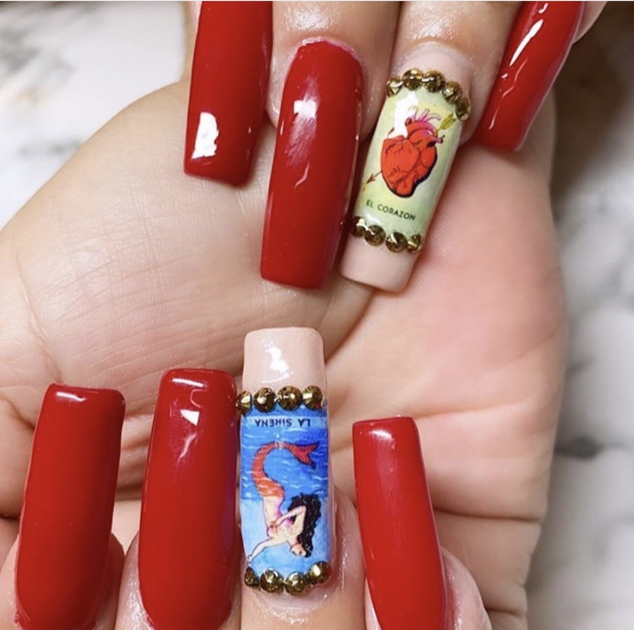 Loteria Bingo Game Latina Nail Decals Water Slide Nail Art Tool Diy Nail Wraps