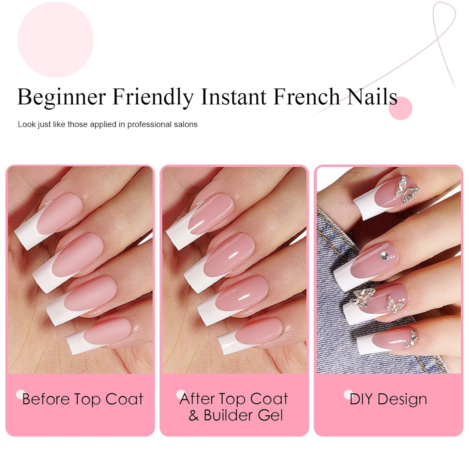 Canvalite French Tip Press on Nails – 300Pcs Pre-Colored Quick and Easy Press on