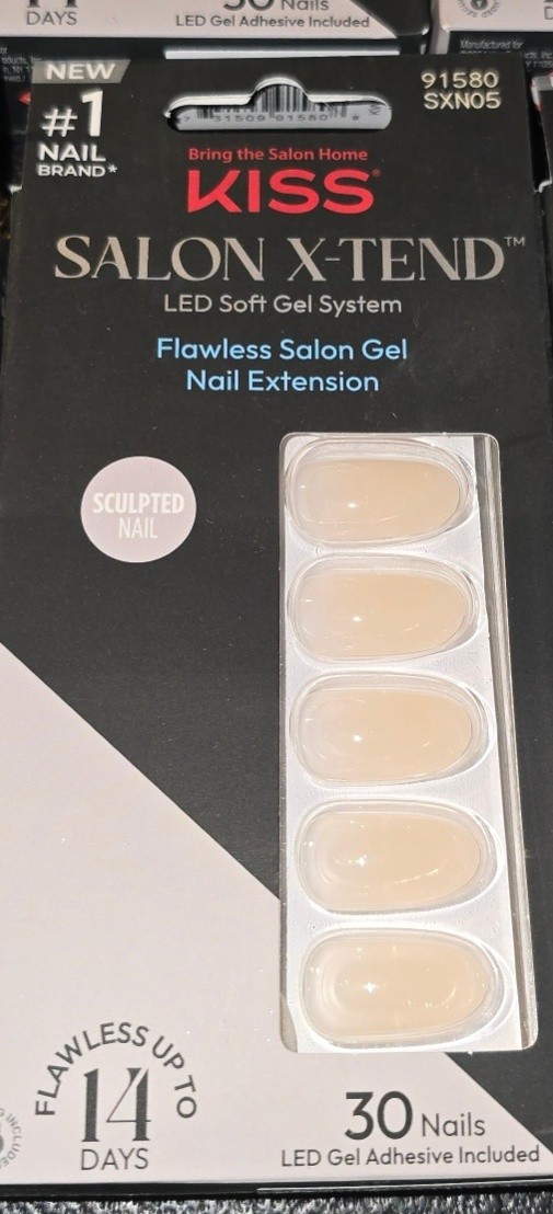 5 Pack KISS Salon X-Tend Soft Gel Nail Extension Kit Sculpted 30 Nails SXN05