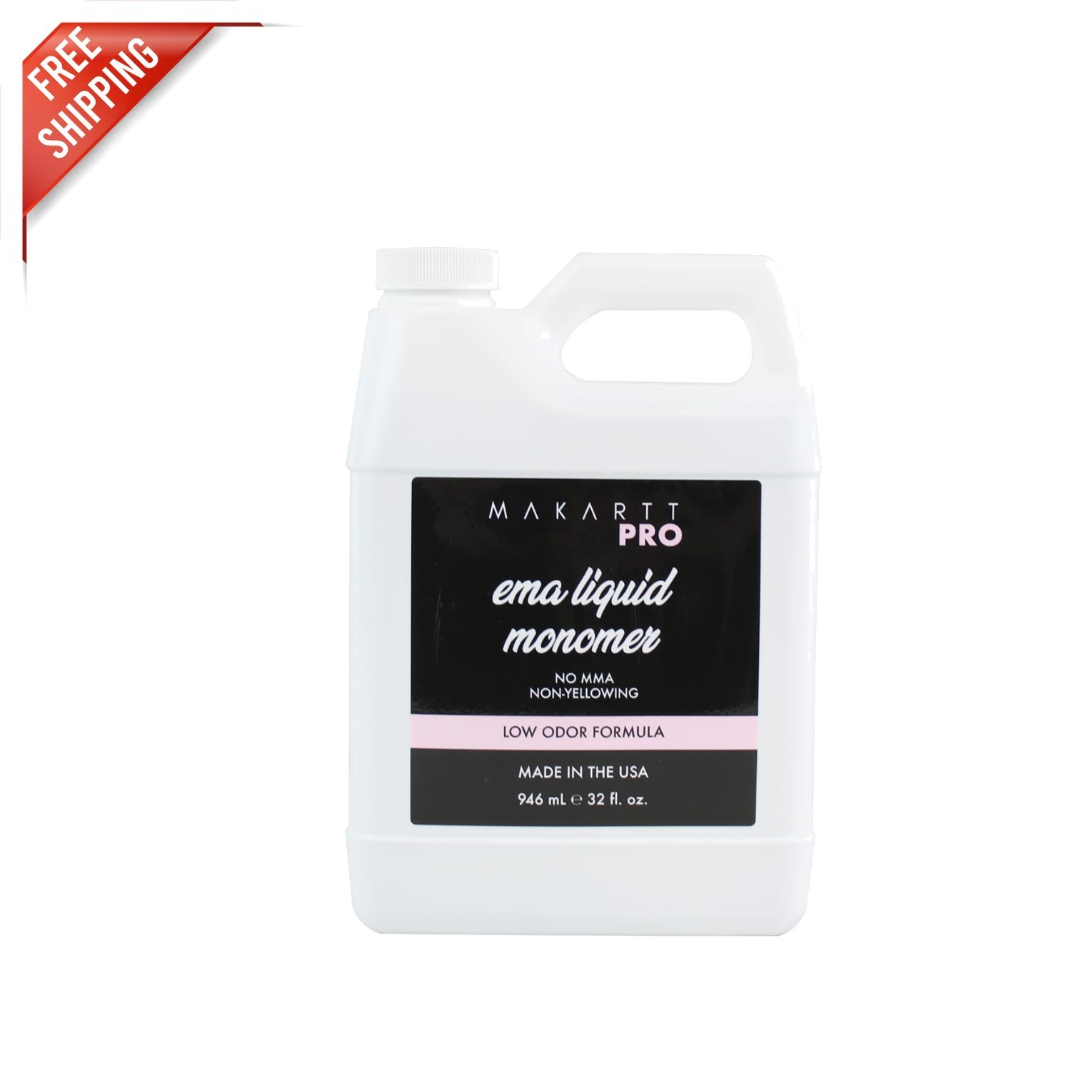 Acrylic Nail Monomer 32 fl oz – Low Odor, Non-Yellowing, Fast-Setting Formula