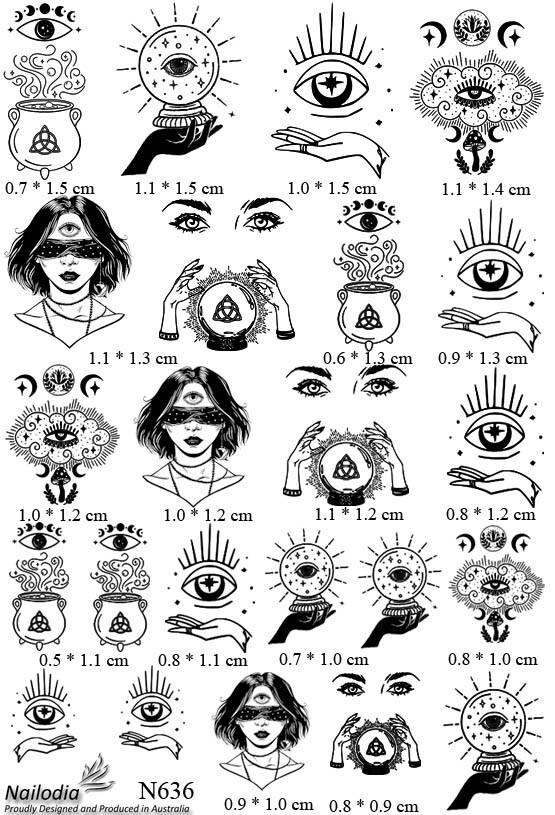 Fortune Teller Third Eye Gift Nail Art Decal Sticker Water Transfer Slider