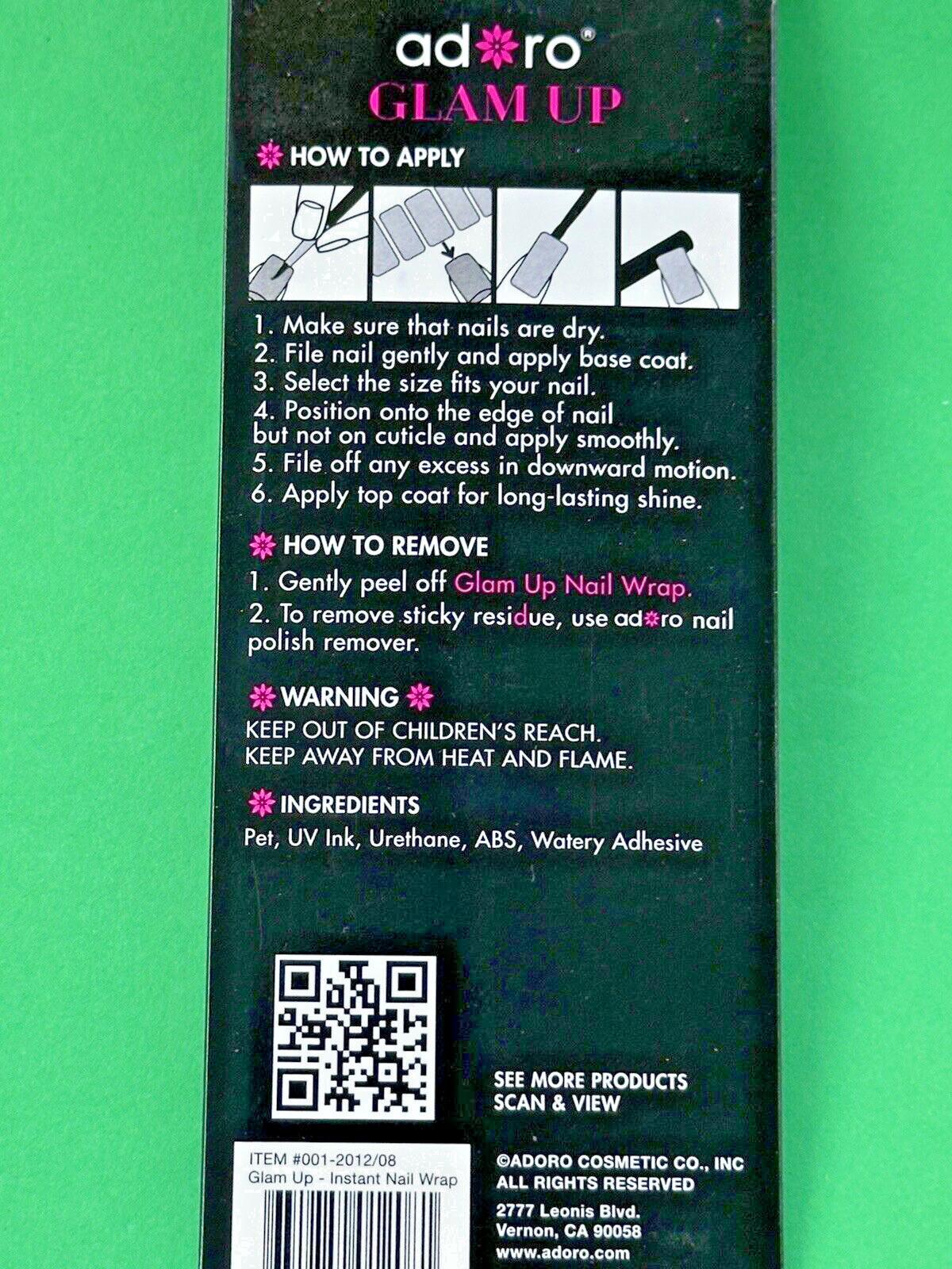 20 Strips In a Pack Instant Nail Wrap, Peel and Apply, Hottest design Brand New.