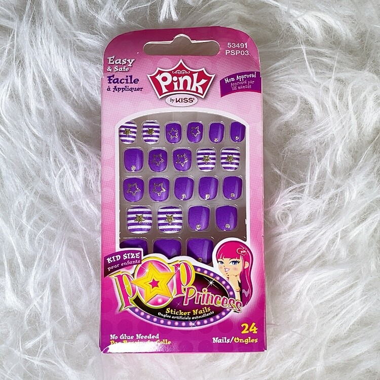 Broadway Kiss Little Diva Press On Nails Gel Candy for Girls Pinks Purple Aqua