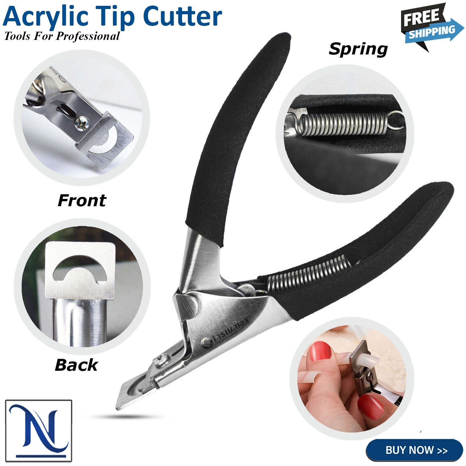 Professional Acrylic Gel Fake Nail Cutter Manicure UV Nail Art Tip Edge Trimmers