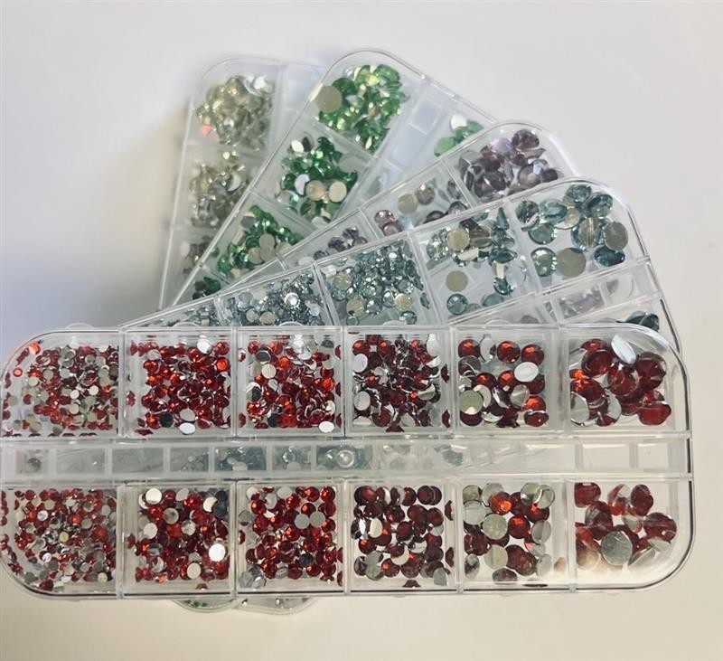 Multicolor Round Flat Back Resin Crystal Rhinestone Nail Jewelry Crafting Gems