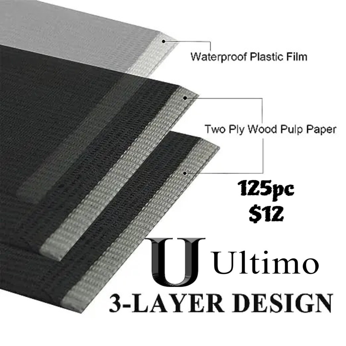 DISPOSABLE NAIL MATS – 125 PCS Negras